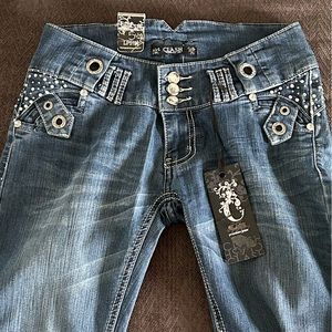 Clash Women’s‎ Bejeweled Skinny Jeans Size 5 NWT